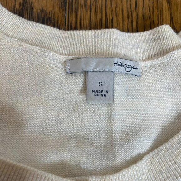 (2) Halogen cardigan sweaters size SM women's lightweight soft beige mint green - Picture 6 of 9